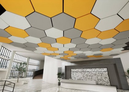 Trần nhôm Lục giác Hexagon